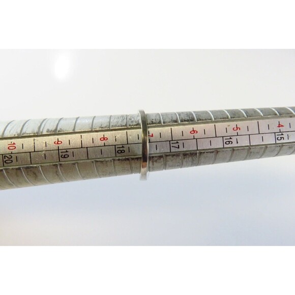 Modernist Bypass Ring in Sterling Silver With Clear Stones Ring Size 7.25 - Picture 6 of 6